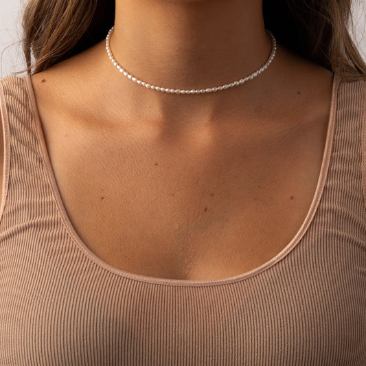 Alexis Necklace - Freshwater Rice Pearls